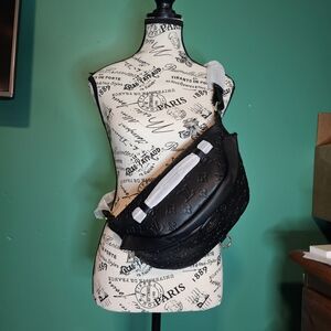 Black Unisex Crossbody Bag